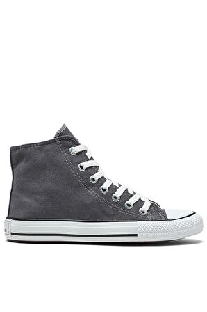 Tonny Black Çocuk Unisex Füme Rahat Kalıp Bağcıklı Uzun Spor Ayakkabı