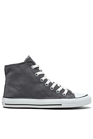 Tonny Black Çocuk Unisex Füme Rahat Kalıp Bağcıklı Uzun Spor Ayakkabı