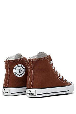 Tonny Black Çocuk Unisex Kahve Rahat Kalıp Bağcıklı Uzun Spor Ayakkabı