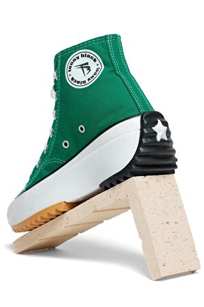 Tonny Black Unisex Yeşil Rahat Kalıp Bağcıklı Uzun Spor Ayakkabı
