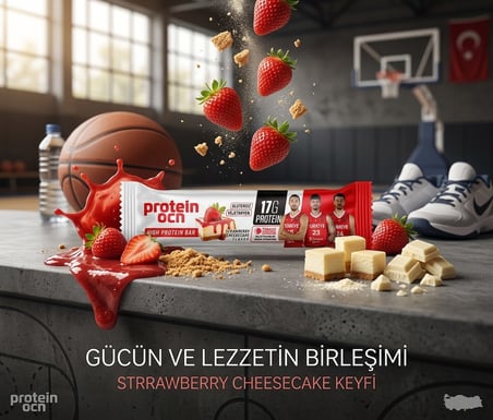 Proteinocean Protein Bar 50 gr Çilekli Cheesecake 4 lü