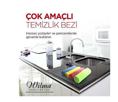 Wilma Secret Mikrofiber Temizlik Bezi 12 Adet 30X30