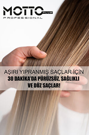Motto Plus Professional Keratin Bakımı Saç Bakım Mucizesi 4'lü Set (Keratin - Şampuan - Keratin&Biotin Serum - Keratin Sütü)