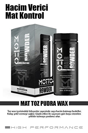 Toz Şekillendirici Hacim Verici Pudra Mat Wax 20Gr.