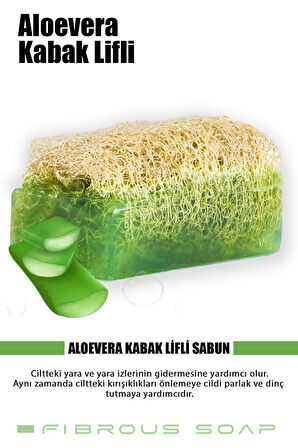 Yara İzlerine Karşı Etkili Doğal Kabak Lifli Aloe Vera Sabunu 120 Gr