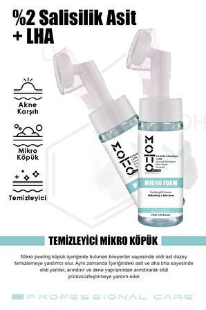 %2 SALİSİLİK ASİT Akne ve Sivilce Karşıtı Temizleyici Peeling Etkili Mikro Bakım Köpüğü 175ml