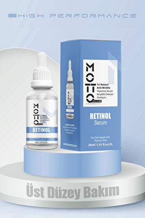 Motto Plus Professional %1 RETİNOL Kırışıklık Önleyici -Gözenek Sıkılaştırıcı Üst Düzey Yenileyici Peeling Bakım Serumu 30ml