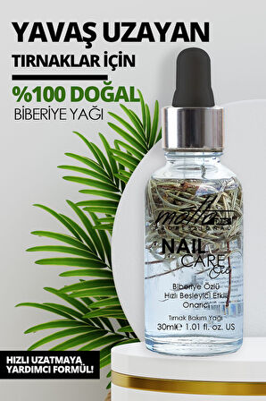 Motto Plus Professional Yavaş Uzayan Tırnaklar İçin Biberiye Özlü Doğal Tırnak Bakım Yağı 30ml