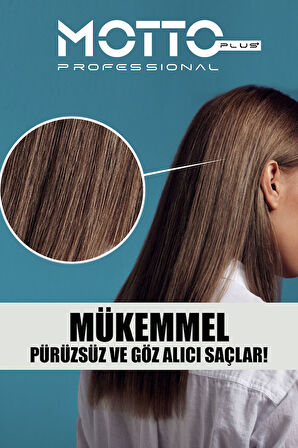 Motto Plus Professional Yavaş Uzayan - Aşırı Yıpranmış Saçlar İçin Tuzsuz Keratinli 2'li Saç Bakım Seti (Şampuan - Maske)