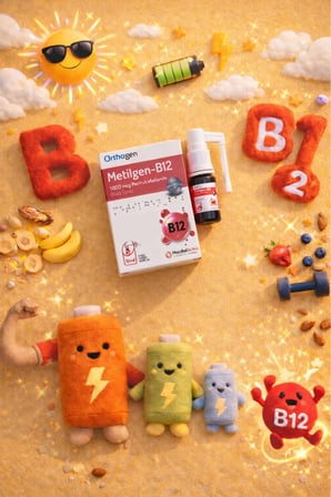 Metilgen-B12 Dilaltı Sprey 10 ml | 1000 mcg Metilkobalamin İçeren Takviye Edici Gıda