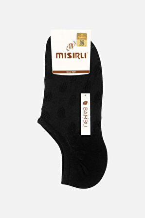 Mısırlı Kadın Bambu Tekli Siyah Yazlık No Show Çorap