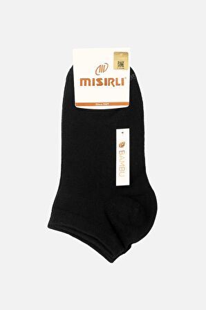 Mısırlı Kadın Bambu Tekli Siyah Patik Çorap - M-72200-S