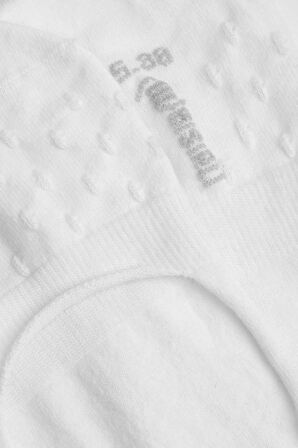 Mısırlı Kadın Pamuklu Tekli Beyaz Yazlık Babet Çorap