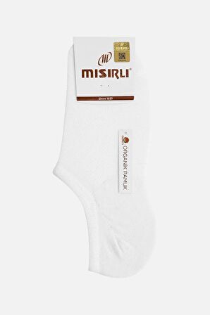 Mısırlı Kadın Pamuklu Tekli Beyaz CK-Babet Çorap - M-70350-B