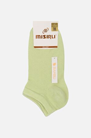 Mısırlı Kadın Bambu Tekli Yeşil Patik Çorap - M-72200-Y