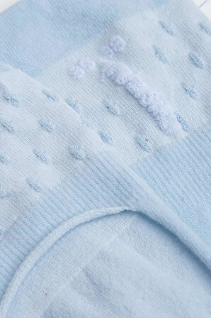 Mısırlı Kadın Pamuklu Tekli Mavi Yazlık Babet Çorap