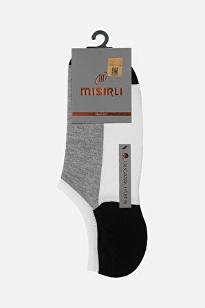 Mısırlı Erkek Organik Pamuklu Gri Babet Çorap - M-60351-G
