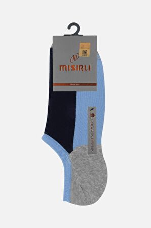 Mısırlı Erkek Organik Pamuklu Lacivert Babet Çorap - M-60351-L