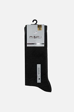 Mısırlı Erkek %10 GÜMÜŞ madeni içerikli Tekli Siyah Soket Çorap   M 68000 S