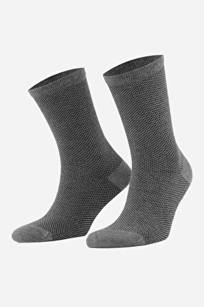 Mısırlı Kadın Bambu Tekli Gri Soket Çorap - M-72000-G