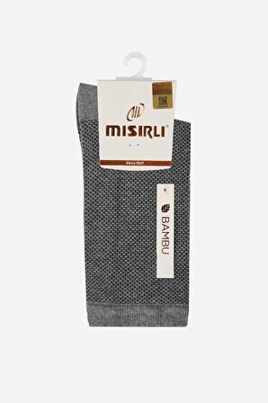 Mısırlı Kadın Bambu Tekli Gri Soket Çorap - M-72000-G