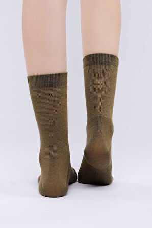 Mısırlı Kadın Modal Tekli Haki Soket Çorap M 71001 H