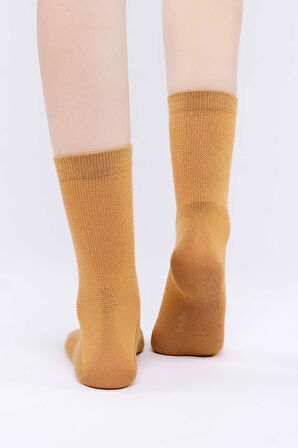 Mısırlı Kadın Modal Tekli Hardal Soket Çorap M 71001 HR