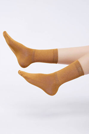 Mısırlı Kadın Modal Tekli Hardal Soket Çorap M 71001 HR