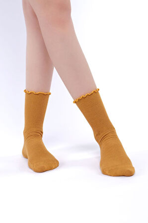 Mısırlı Kadın Modal Tekli Hardal Soket Çorap M 71000 H