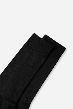Mısırlı Erkek Soft Wool (Koyun Yünü) Tekli Siyah Soket Çorap   M 63000 Si