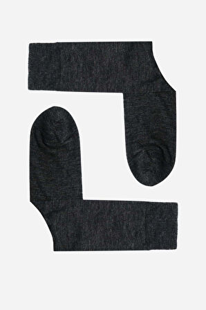 Mısırlı Erkek Soft Wool (Koyun Yünü) Tekli Antrasit Soket Çorap   M 63000 A