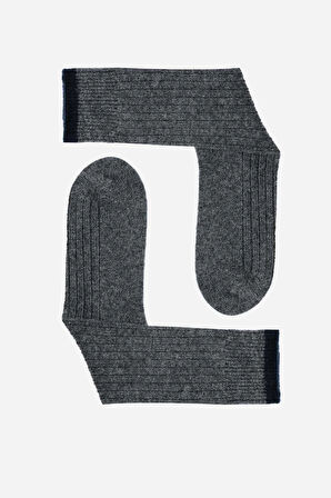 Mısırlı Erkek Kuzu Yünü (Lambswool) Tekli Füme Soket Çorap M 65001 F