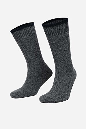 Mısırlı Erkek Lambswool Tekli Füme Soket Çorap M 65001 F