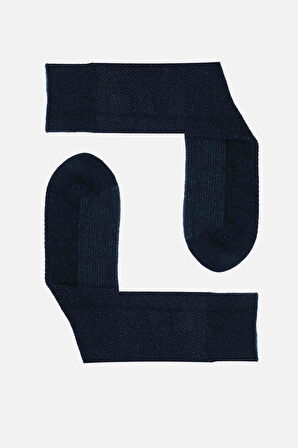 Mısırlı Erkek Kuzu Yünü (Lambswool) Tekli Lacivert Soket Çorap M 65002 L