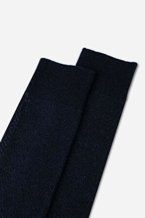 Mısırlı Erkek Kuzu Yünü (Lambswool) Tekli Lacivert Soket Çorap M 65002 L