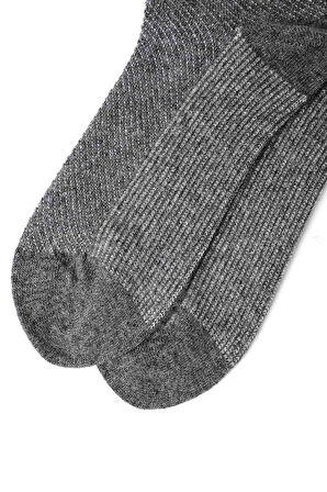 Mısırlı Erkek Kuzu Yünü (Lambswool) Tekli Füme Soket Çorap M 65002 F