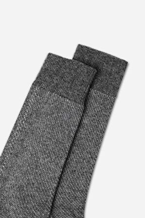 Mısırlı Erkek Lambswool Tekli Füme Soket Çorap M 65002 F