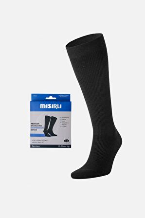 Mısırlı Unisex Merino Yünü Kışlık Tekli Siyah Compression Çorap - M COMP S