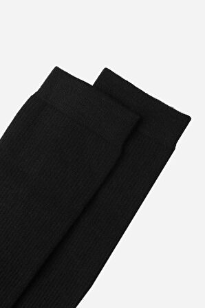 Mısırlı Unisex Merino Yünü Kışlık Tekli Siyah Compression Çorap - M COMP S