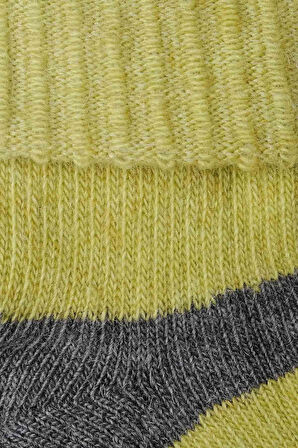 Mısırlı Kadın Alpaka Yünü Kışlık Kıvrık Tekli Yeşil Soket Çorap