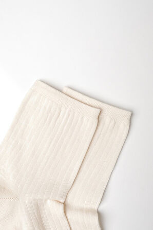 Mısırlı Kadın Merserize Tekli Bej Soket Çorap