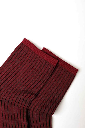 Mısırlı Kadın Merserize Tekli Kırmızı Soket Çorap