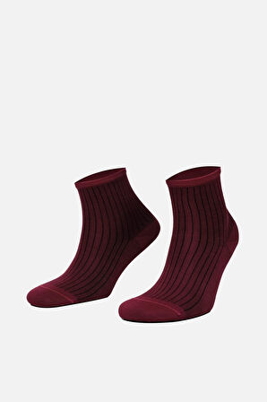 Mısırlı Kadın Merserize Tekli Açık Bordo Soket Çorap M 77001 AB