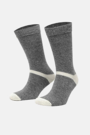 Mısırlı Erkek Alpaka Yünü Tekli Gri Soket Çorap