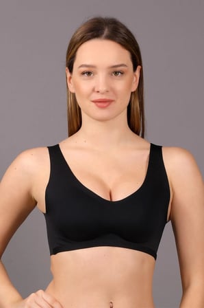 Mısırlı New Bra Desteksiz Hayalet Bralet Sütyen Siyah