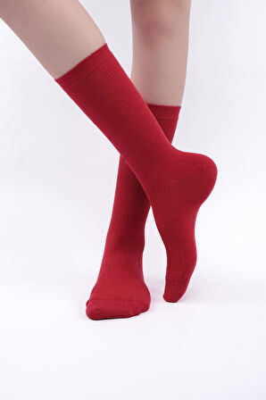 Mısırlı Kadın Modal Kaşmir Tekli Kırmızı Soket Çorap M 79000 K