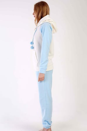 Mısırlı Kadın Polar Uzun Kollu Pijama Takımı Mavi