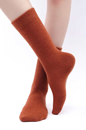 Mısırlı Kadın Koyun Yünü Tekli Kiremit Soket Çorap M 75002 KR