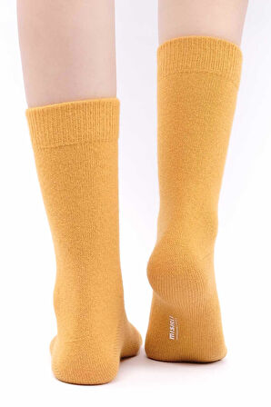 Mısırlı Kadın Koyun Yünü Tekli Safran Soket Çorap M 75002 SF