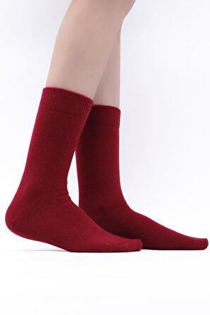 Mısırlı Kadın Koyun Yünü Tekli Kırmızı Soket Çorap M 75002 KM